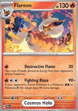 Flareon #013 Cosmos Holo — Prismatic Evolutions
