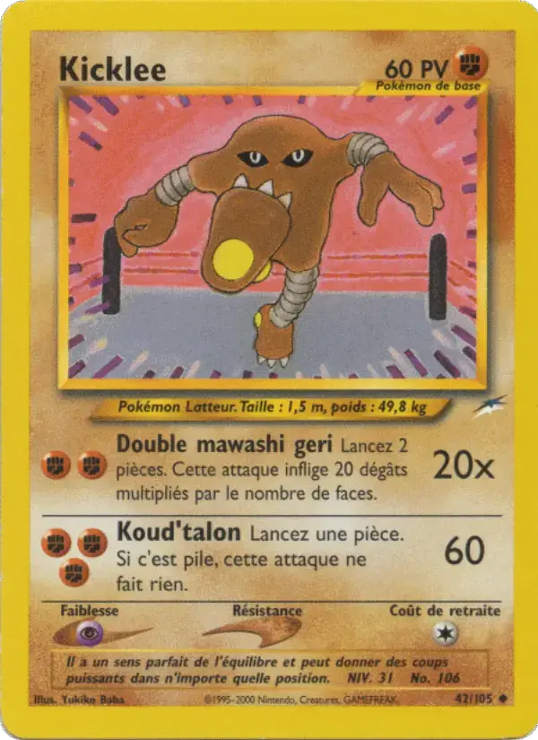 Carte Pokémon Kicklee #42 — Neo Destiny