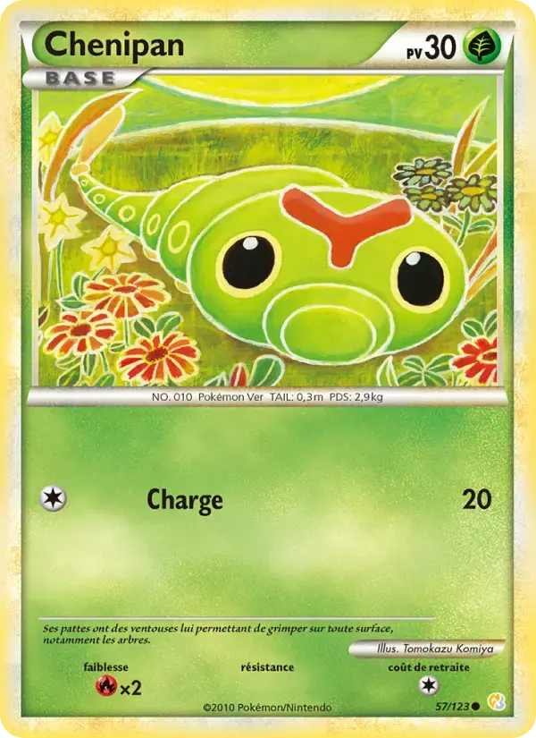 Carte Pokémon Chenipan #57 — HeartGold SoulSilver