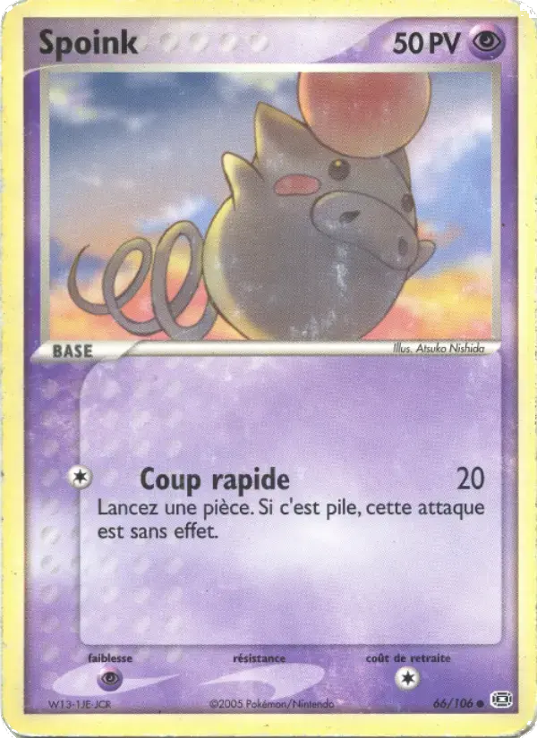 Carte Pokémon Spoink #66 — Émeraude