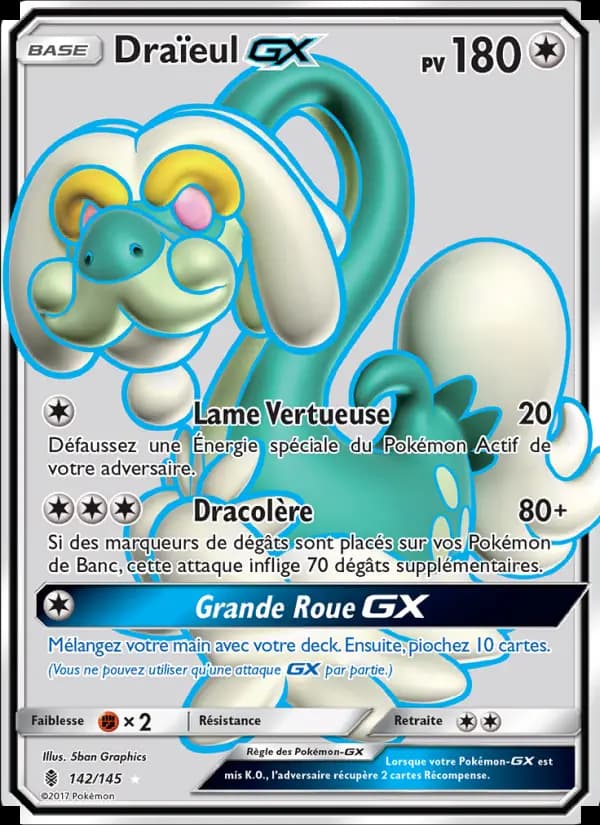 Carte Pokémon Draïeul GX #142 — Gardiens Ascendants