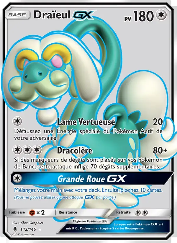 Carte Pokémon Draïeul GX #142 — Gardiens Ascendants