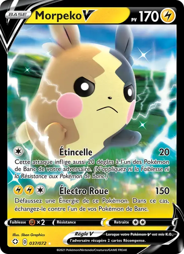 Carte Pokémon Morpeko V #37 — Destinées Radieuses
