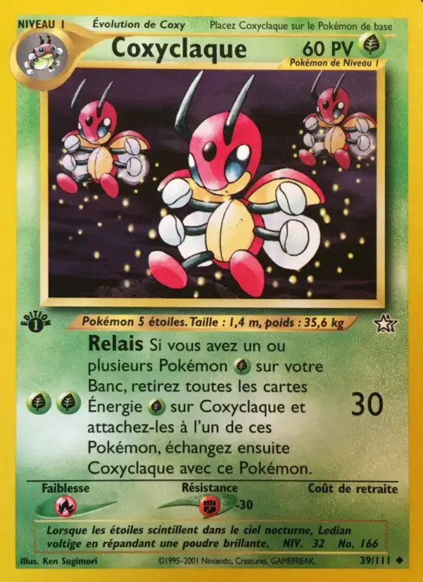Carte Pokémon Coxyclaque #39 — Neo Genesis