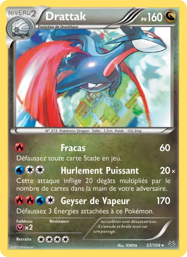 Carte Pokémon Drattak #57 — Ciel Rugissant