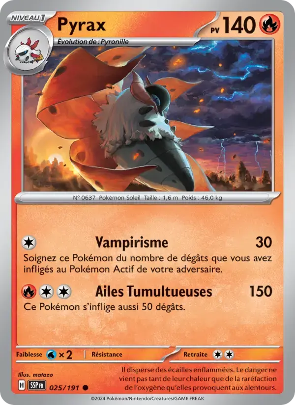 Carte Pokémon Pyrax #025 — Étincelles Déferlantes
