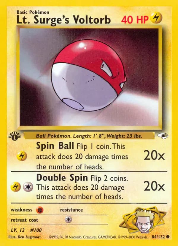 Lt. Surge's Voltorb #84 — Gym Heroes