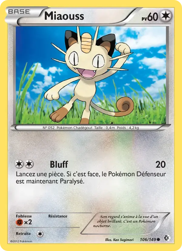 Carte Pokémon Miaouss #106 — Frontières Franchies