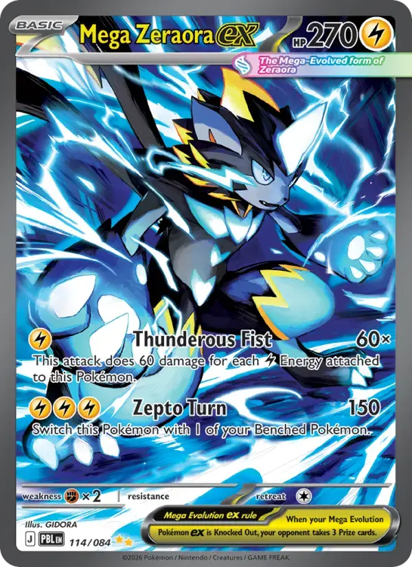 Mega Zeraora ex #114 — Pitch Black