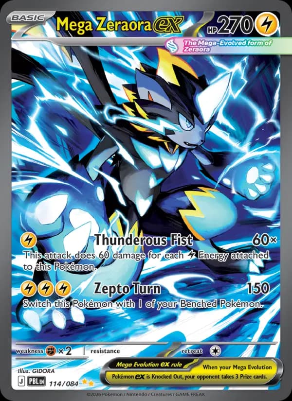Mega Zeraora ex #114 — Pitch Black