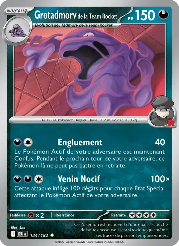 Carte Pokémon Grotadmorv de la Team Rocket #124 — Rivalités Destinées