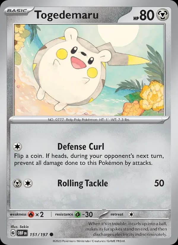 Togedemaru #151 — Obsidian Flames