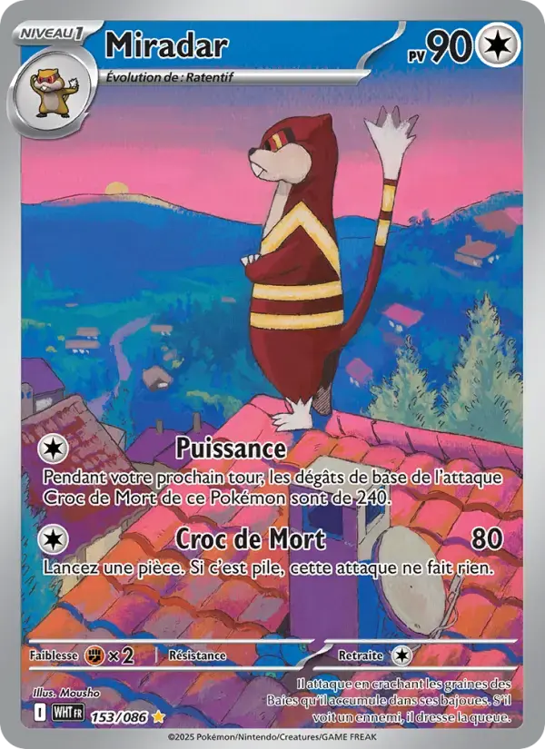 Carte Pokémon Miradar #153 — Flamme Blanche