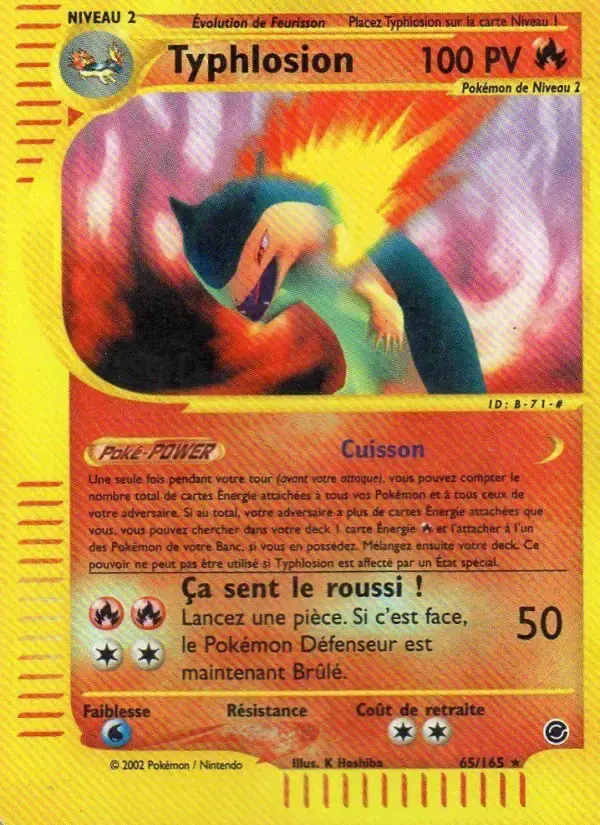 Carte Pokémon Typhlosion #65 — Expédition