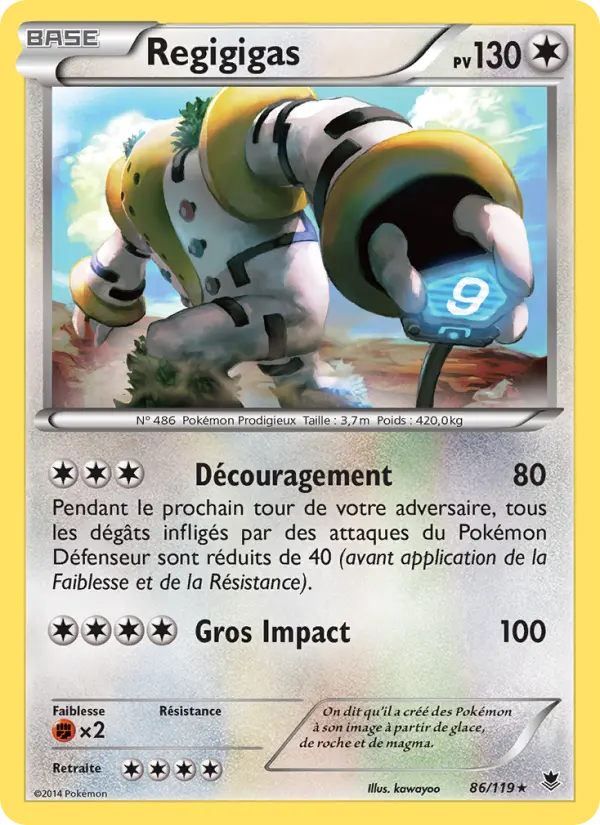 Carte Pokémon Regigigas #86 — Vigueur Spectrale