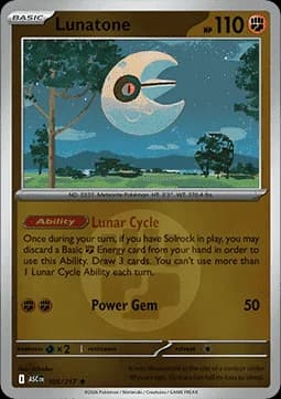 Lunatone #105 Non Holo — Ascended Heroes
