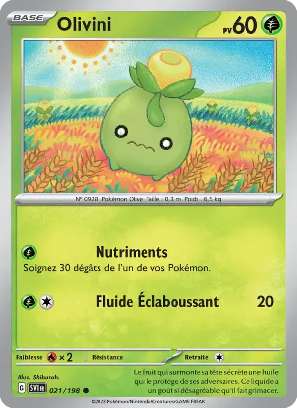Carte Pokémon Olivini #021 — Écarlate et Violet