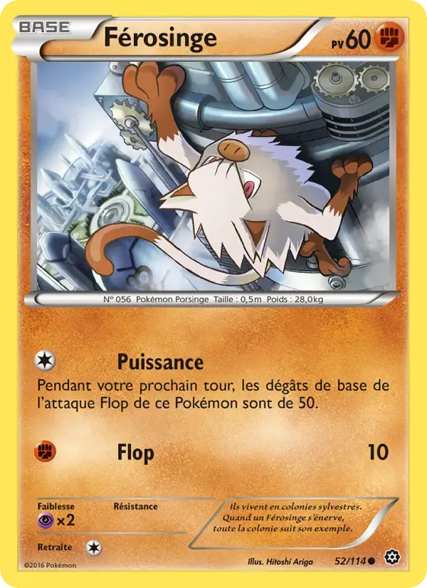 Carte Pokémon Férosinge #52 — Offensive Vapeur