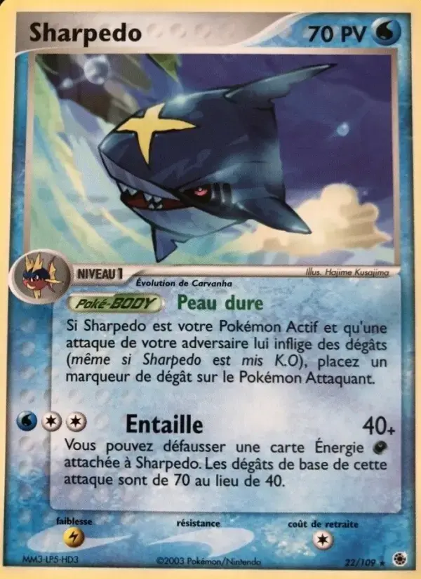 Carte Pokémon Sharpedo #22 — Rubis & Saphir