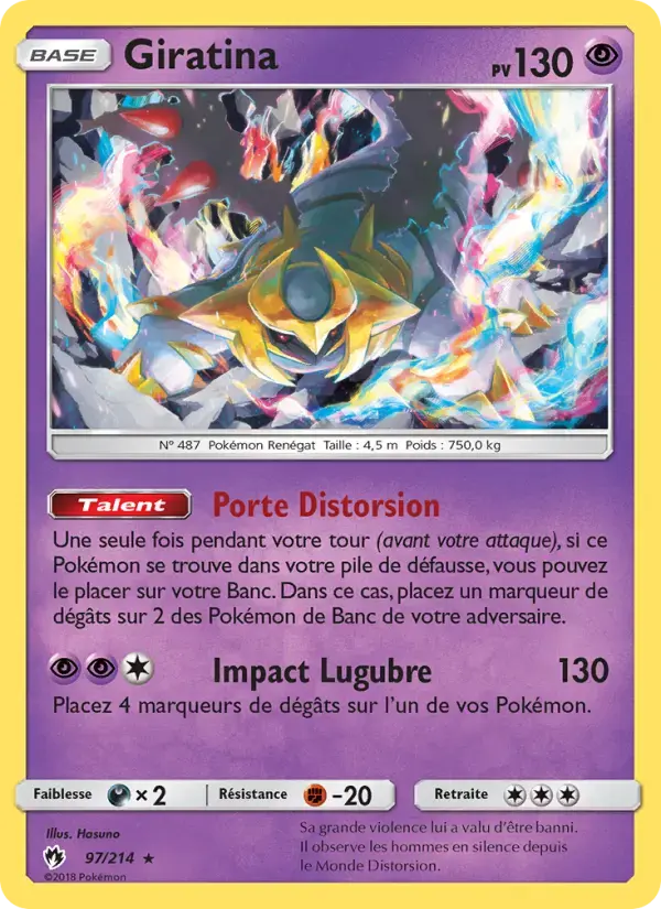 Carte Pokémon Giratina #97 — Tonnerre Perdu