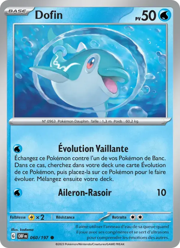 Carte Pokémon Dofin #060 — Flammes Obsidiennes