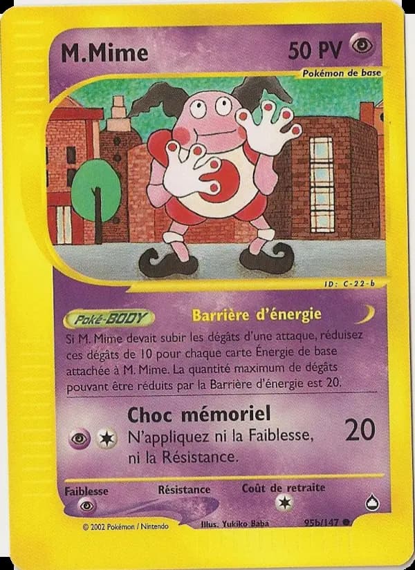 Carte Pokémon M.Mime #95b — Aquapolis