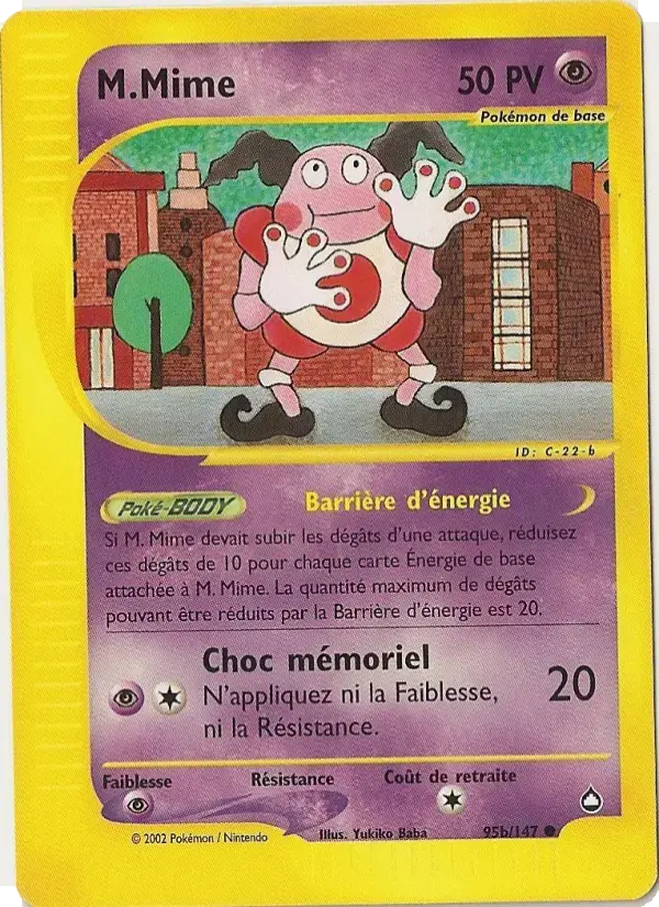 Carte Pokémon M.Mime #95b — Aquapolis