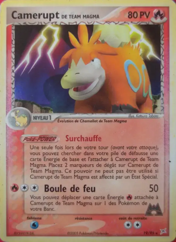 Carte Pokémon Camerupt de Team Magma #19 — Team Magma vs Team Aqua