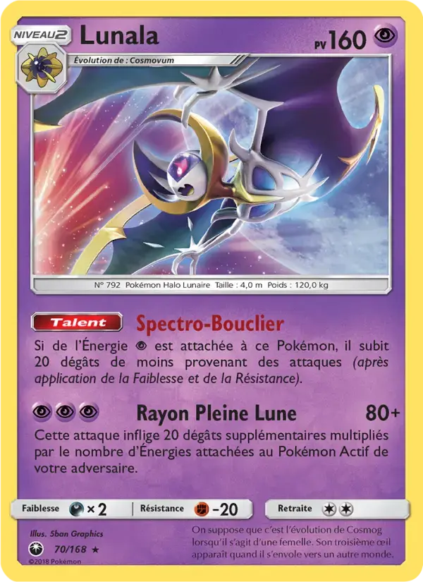 Carte Pokémon Lunala #70 — Tempête Céleste