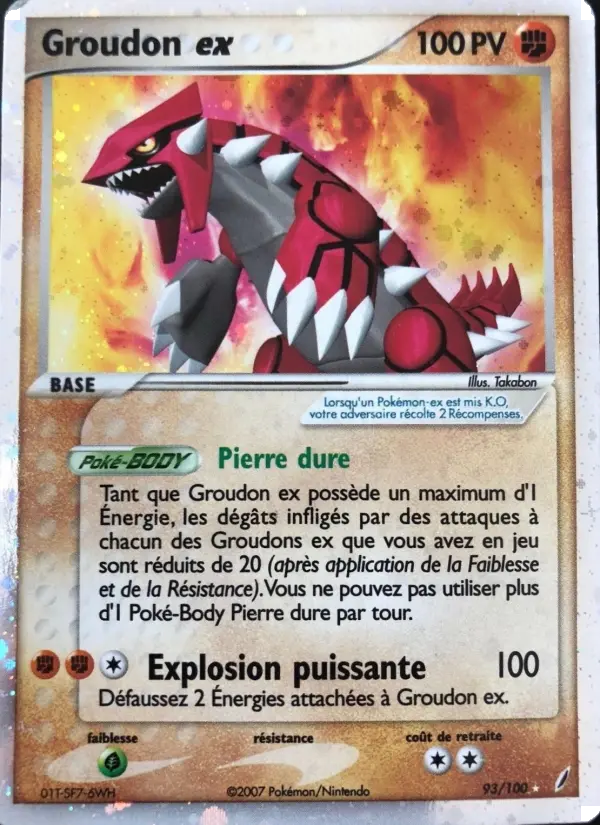Carte Pokémon Groudon ex #93 — Gardiens de Cristal