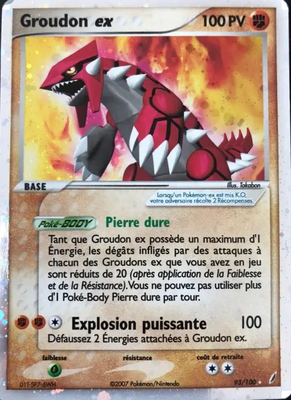Carte Pokémon Groudon ex #93 — Gardiens de Cristal