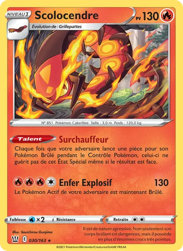 Carte Pokémon Scolocendre #30 — Styles de Combat