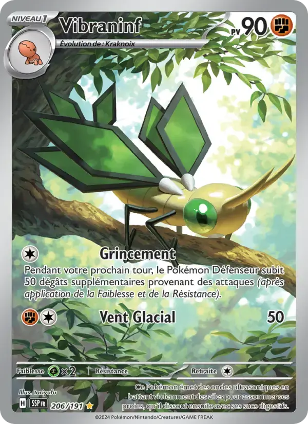 Carte Pokémon Vibraninf #206 — Étincelles Déferlantes