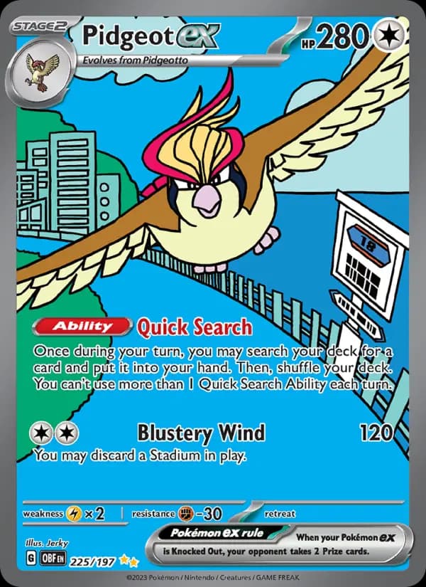 Pidgeot ex #225 — Obsidian Flames