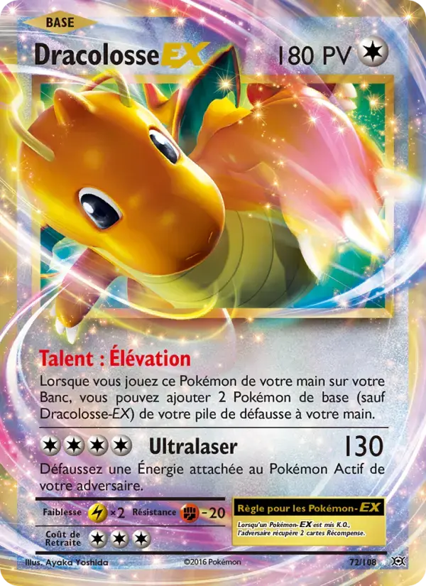 Carte Pokémon Dracolosse EX #72 — Évolutions XY