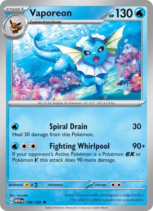 Vaporeon #134 — 151