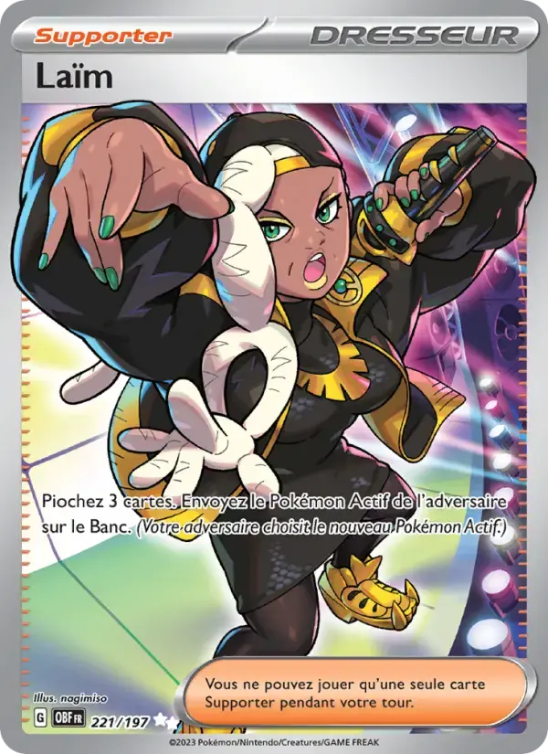 Carte Pokémon Laïm #221 — Flammes Obsidiennes