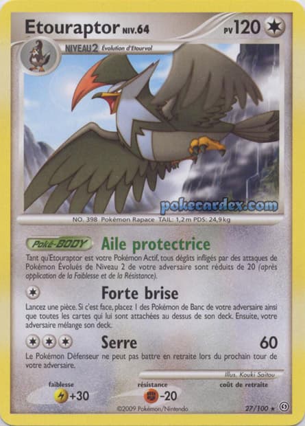 Carte Pokémon Etouraptor #27 — Tempête