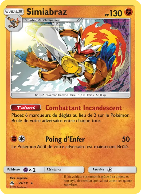 Carte Pokémon Simiabraz #59 — Lumière Interdite