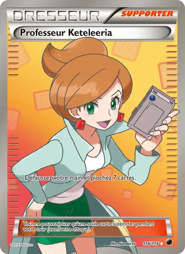 Carte Pokémon Professeur Keteleeria #116 — Glaciation Plasma