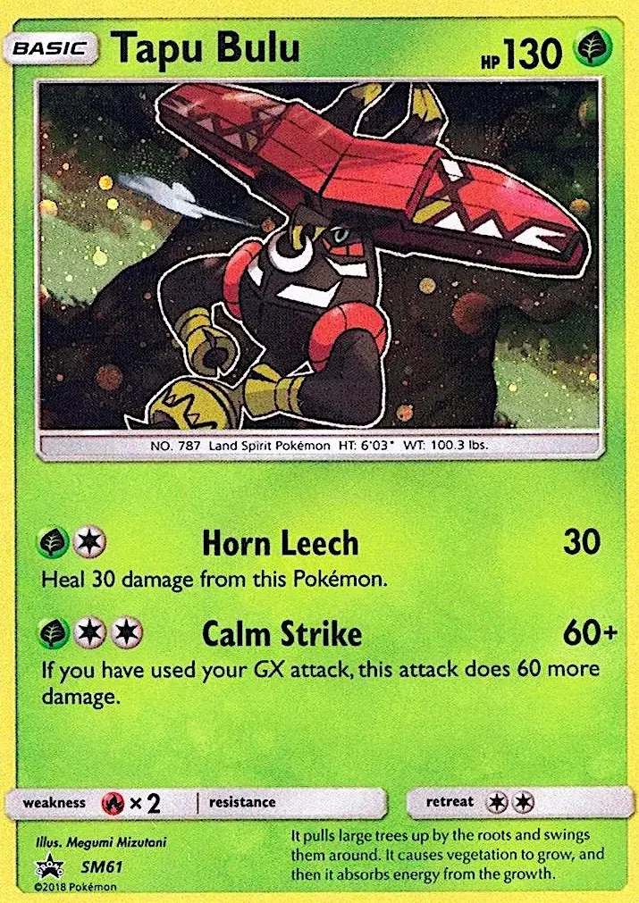 Carte Pokémon Tapu Bulu #SM61 — Promos Soleil et Lune