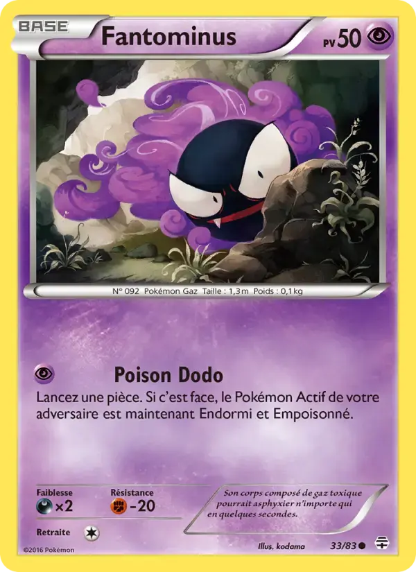 Carte Pokémon Fantominus #33 — Générations