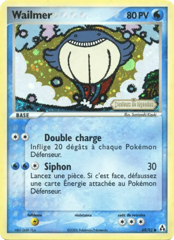 Carte Pokémon Wailmer #69 — Créateurs de Légendes
