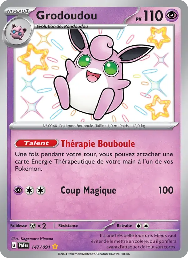 Carte Pokémon Grodoudou #147 — Destinées de Paldea