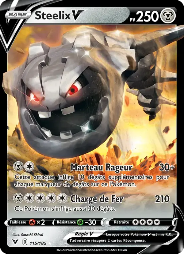 Carte Pokémon Steelix V #115 — Voltage Éclatant