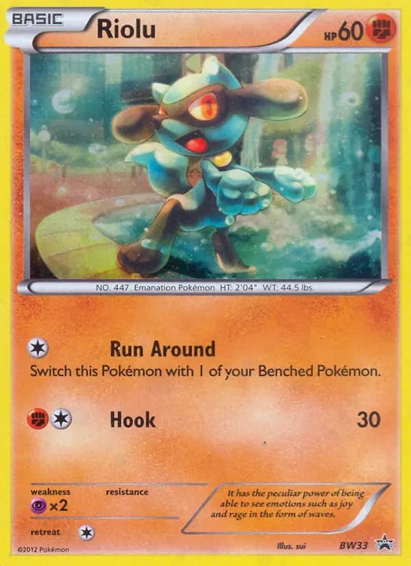 Riolu #BW33 — Black & White Promos
