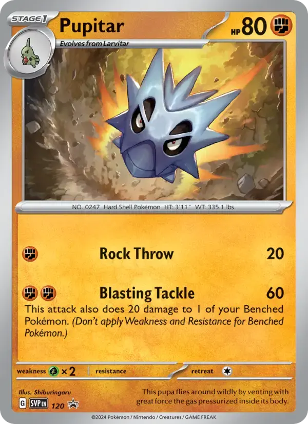 Carte Pokémon Pupitar #120 — Promos Écarlate et Violet