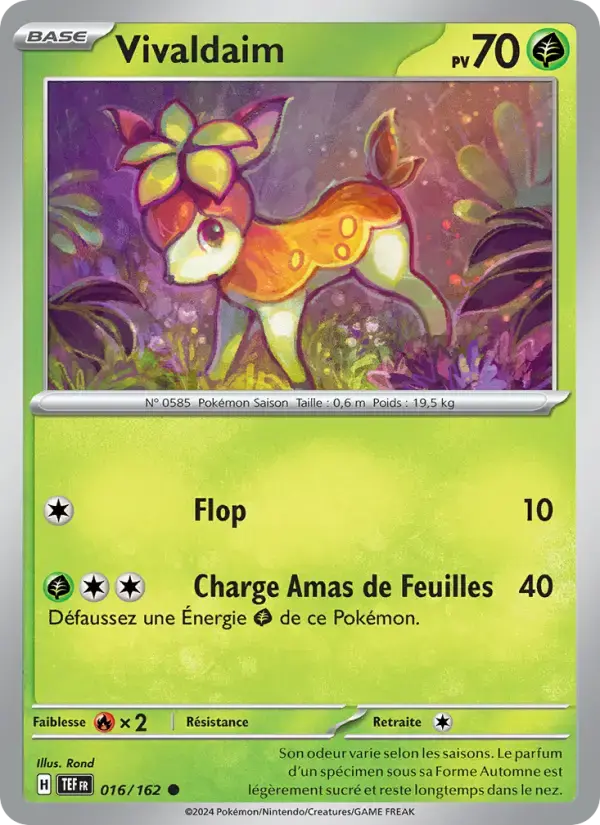 Carte Pokémon Vivaldaim #016 — Forces Temporelles