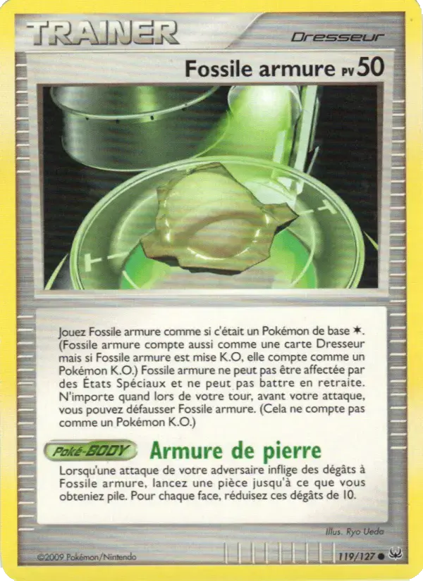 Carte Pokémon Fossile armure #119 — Platine