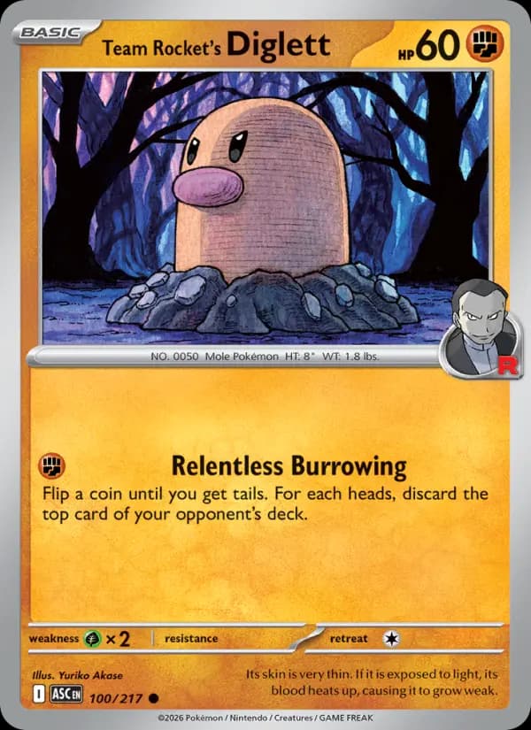 Team Rocket's Diglett #100 — Ascended Heroes
